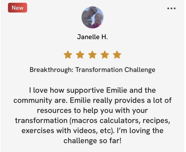 program transformation testimonial image from Janelle H.