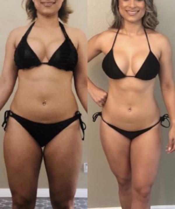 program transformation testimonial image from Flat Belly Challenge