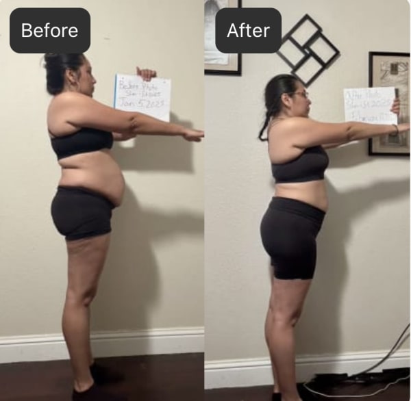 program transformation testimonial image from Previous 4-week challenge following Celina's Plan
