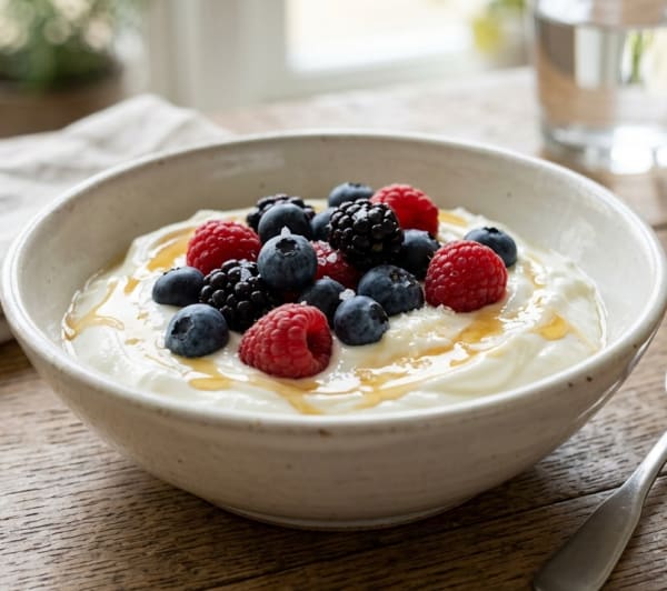 program transformation testimonial image from Low-Fat Greek Yogurt & Berry Bowl