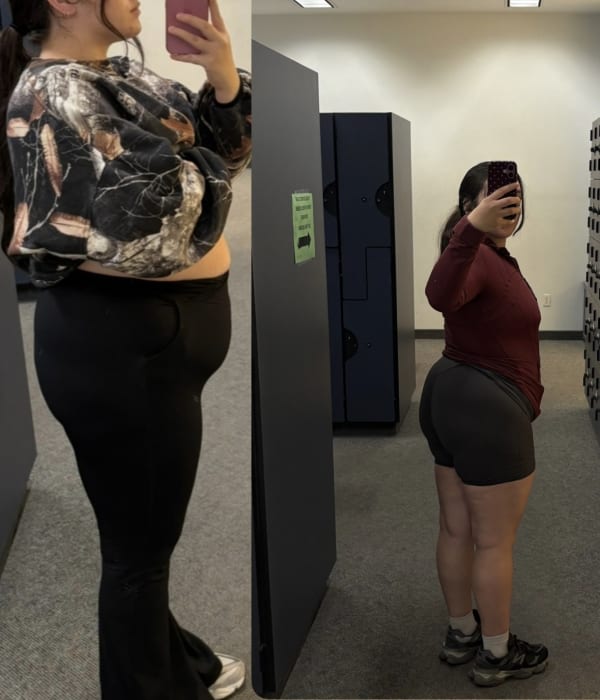 program transformation testimonial image from Lower body transformation