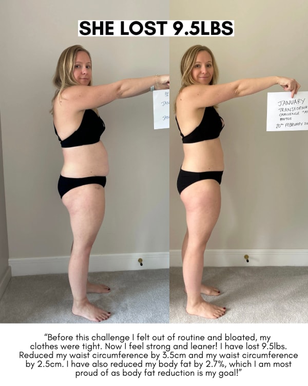 program transformation testimonial image from Samantha Pearson