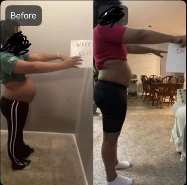 program transformation testimonial image from What Waist? 4 Week Core Challenge