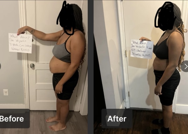 program transformation testimonial image from What Waist? 4 Week Core Challenge