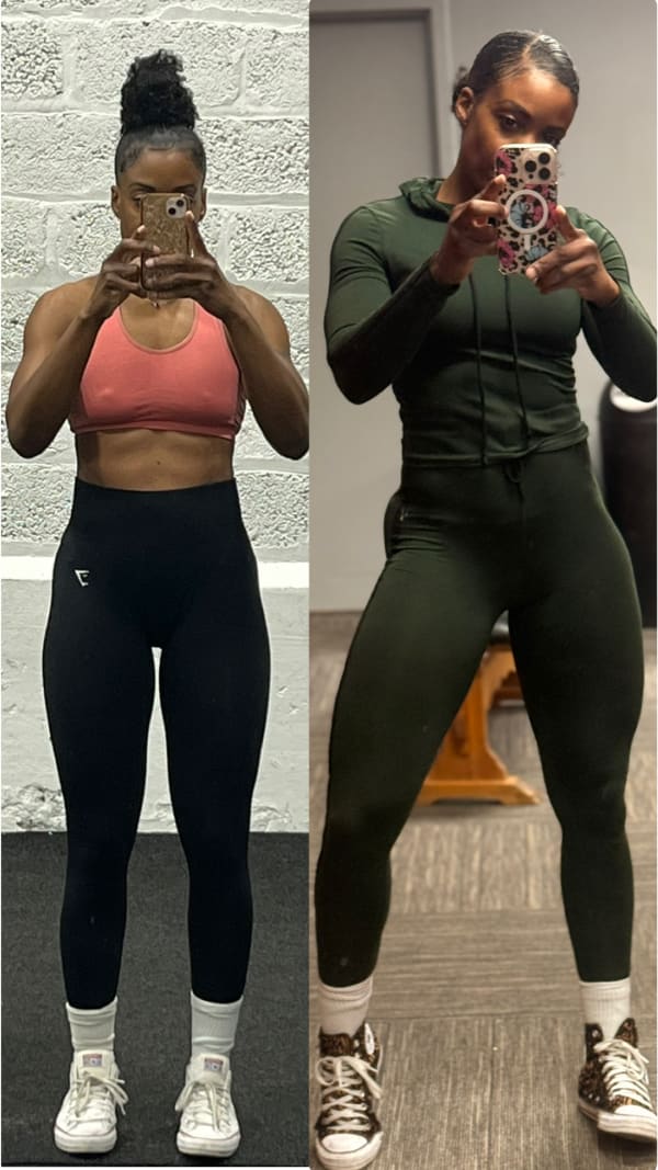 program transformation testimonial image from RHONDA (GITFITWITHCARTER)