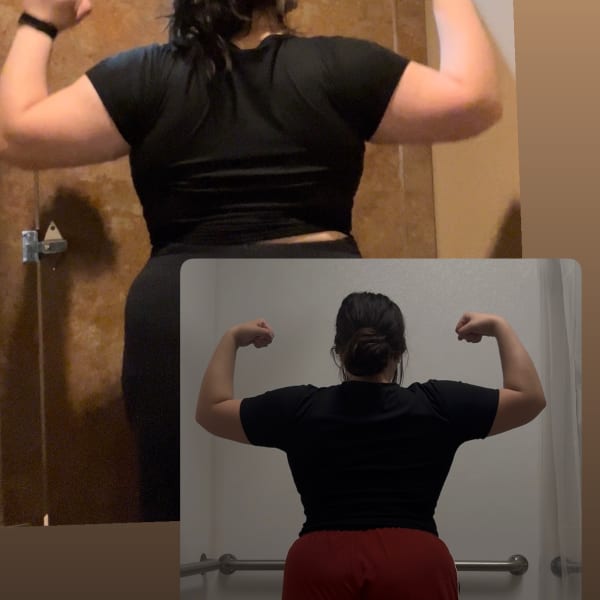 program transformation testimonial image from Back & Arm transformation
