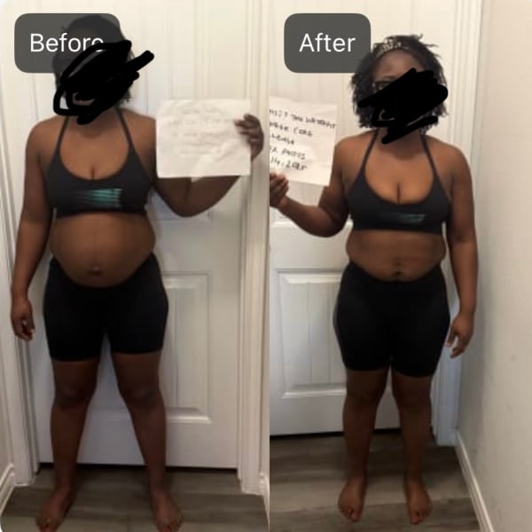 program transformation testimonial image from What Waist? 4 Week Core Challenge