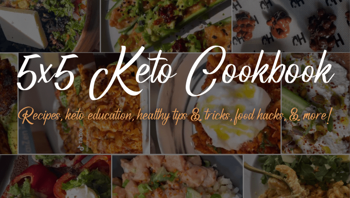 'As Seen On @KetoRecipes' 5x5 Keto Cookbook