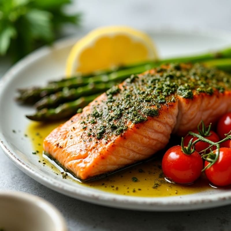15-Minute Sheet Pan Pesto Salmon with Asparagus