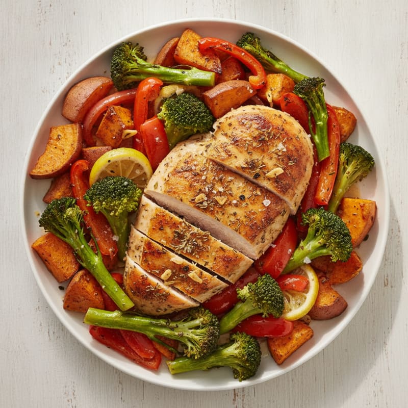 Garlic Herb Chicken with Roasted Vegetables