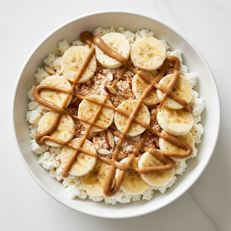 Cottage Cheese Banana Nut Butter Bowl