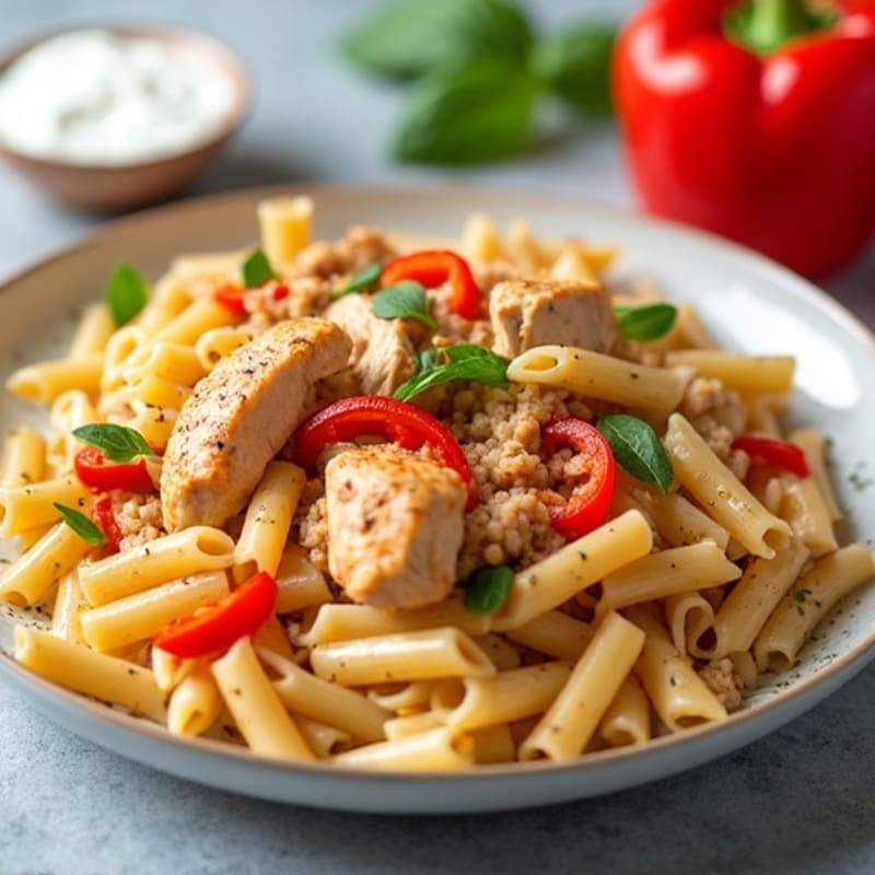 Creamy Cajun Chicken Pasta with Bell Peppers