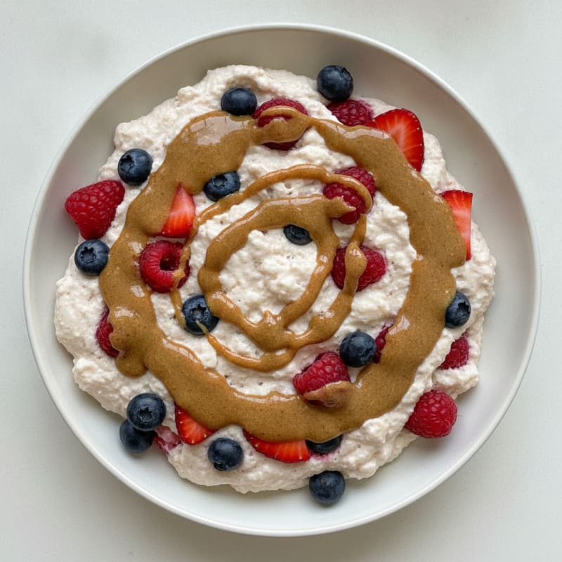 Silky Greek Yogurt Protein Mousse with Mixed Berries