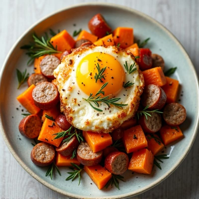 Herb-Roasted Sausage and Sweet Potato Bake