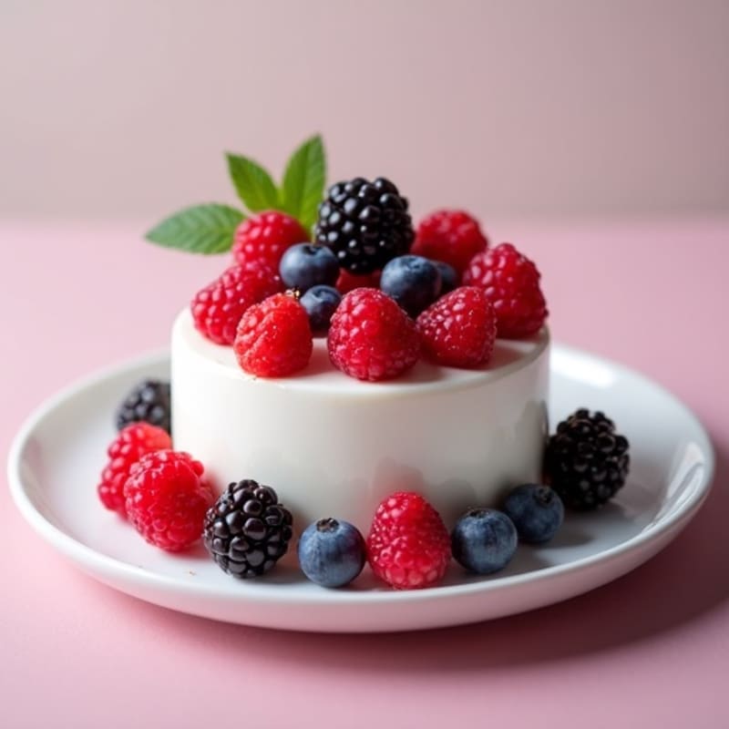 Silky Greek Yogurt with Mixed Berries
