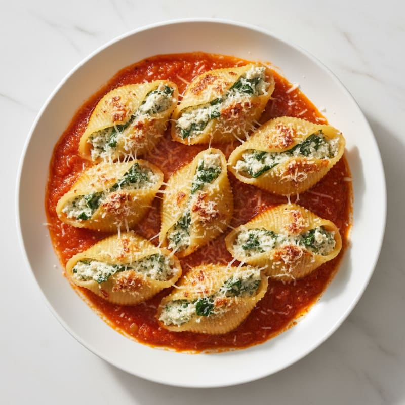 Creamy Ricotta Stuffed Shells with Zesty Marinara
