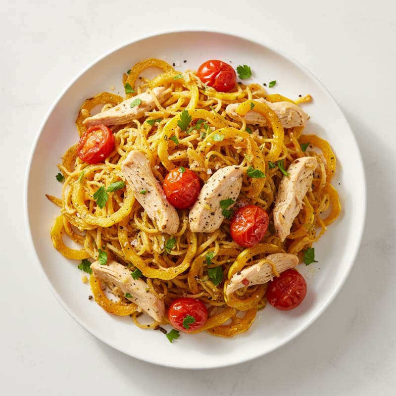 Golden Roasted Spaghetti Squash with Herbs