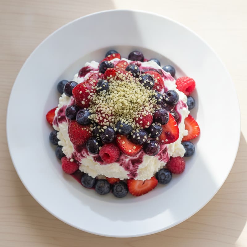 Greek Yogurt Protein Parfait with Mixed Berries