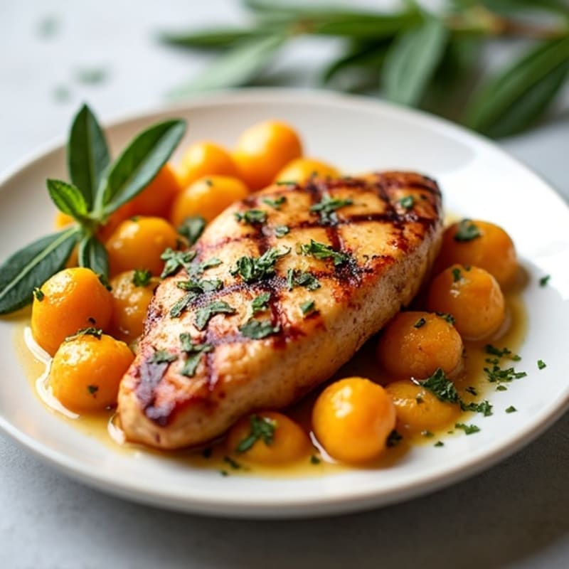 Herb-Roasted Sweet Potato Gnocchi with Sage Brown Butter and Grilled Chicken