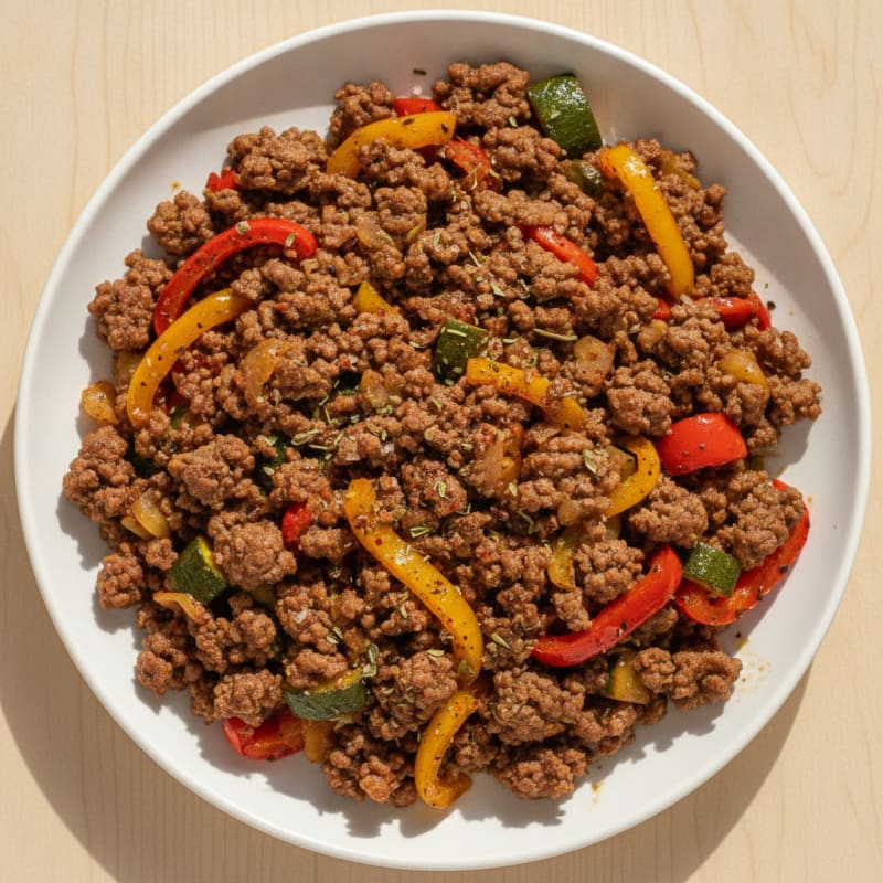 Savory Ground Beef and Vegetable Skillet