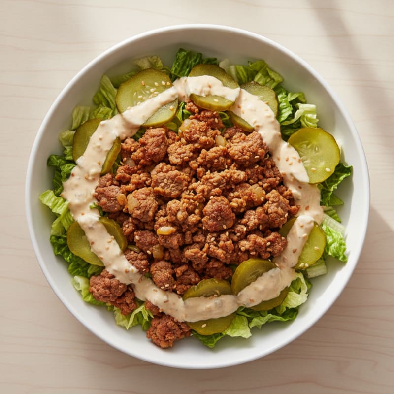 Big Mac Inspired Protein Bowl