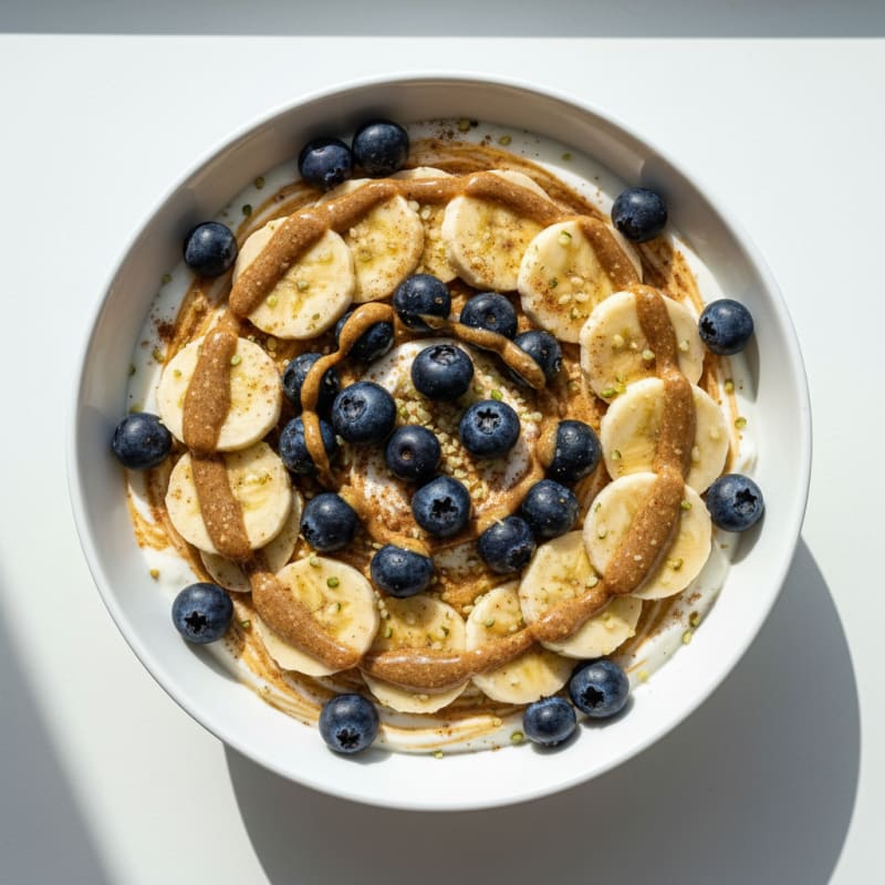 Creamy Banana Berry Yogurt Bowl