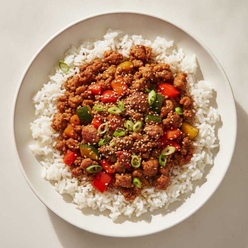 Savory Ground Turkey & Rice Bowl