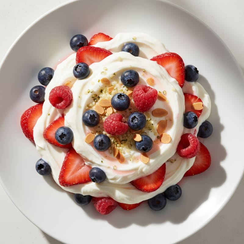 Greek Yogurt Protein Parfait with Mixed Berries
