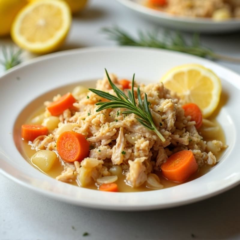 Slow Cooker Lemon Herb Shredded Chicken