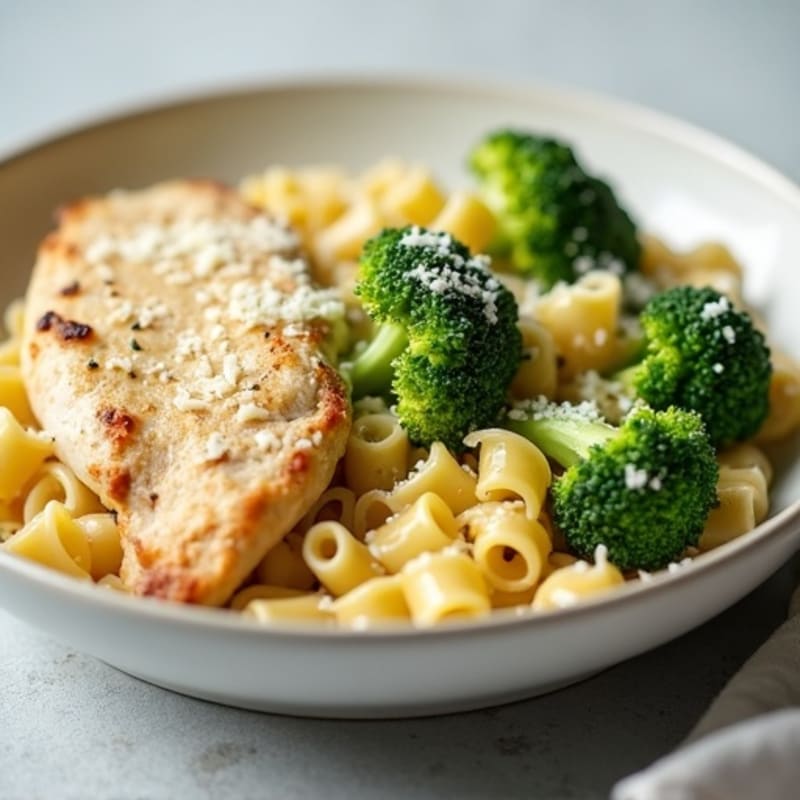 Healthy Creamy Chicken Alfredo Pasta