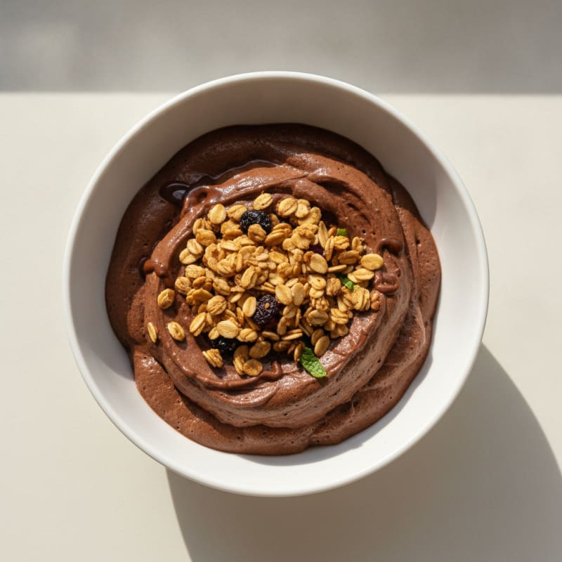 High-Protein Chocolate Mousse with Egg Whites and Silken Tofu