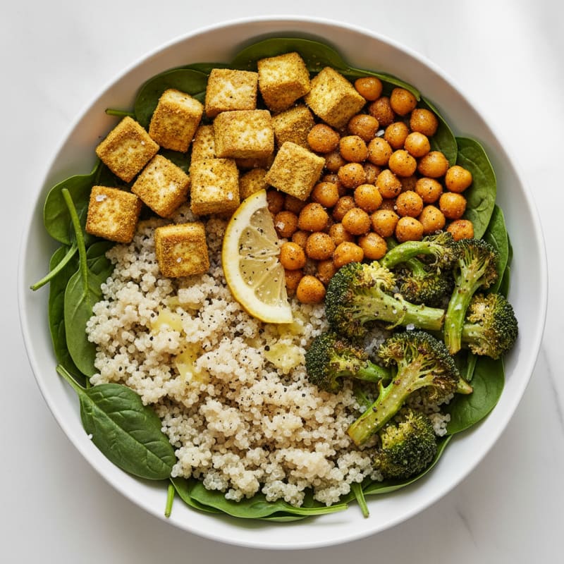 Roasted Vegetable and Chickpea Buddha Bowl