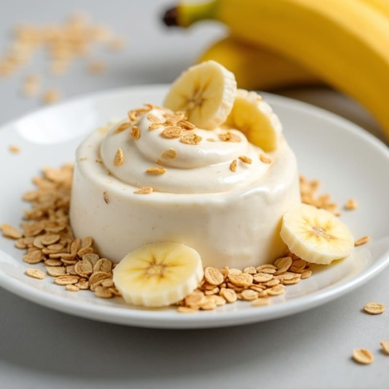 Creamy Greek Yogurt Protein Mousse with Sliced Banana