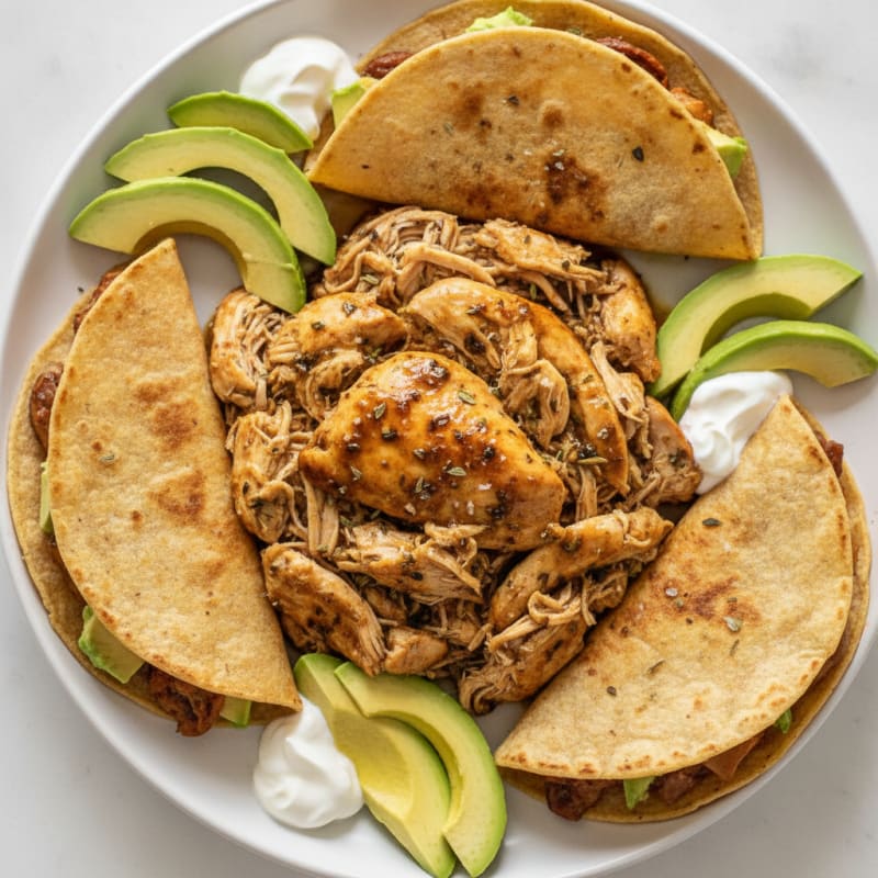 Slow Cooker Savory Shredded Chicken