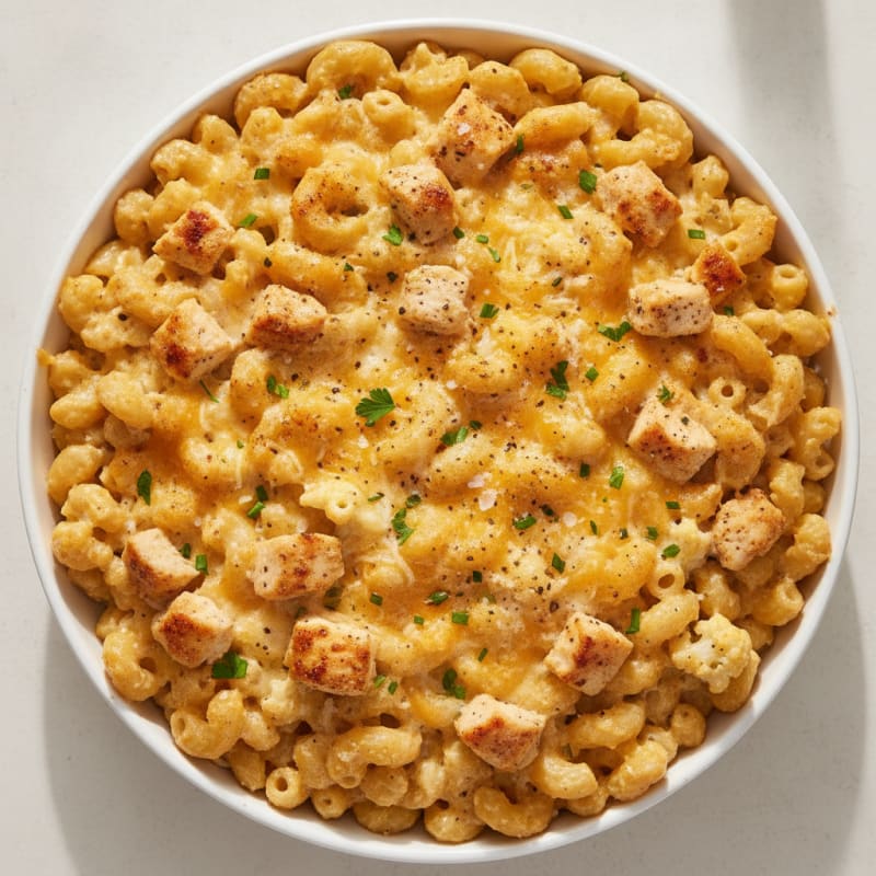 High-Protein Baked Mac and Cheese
