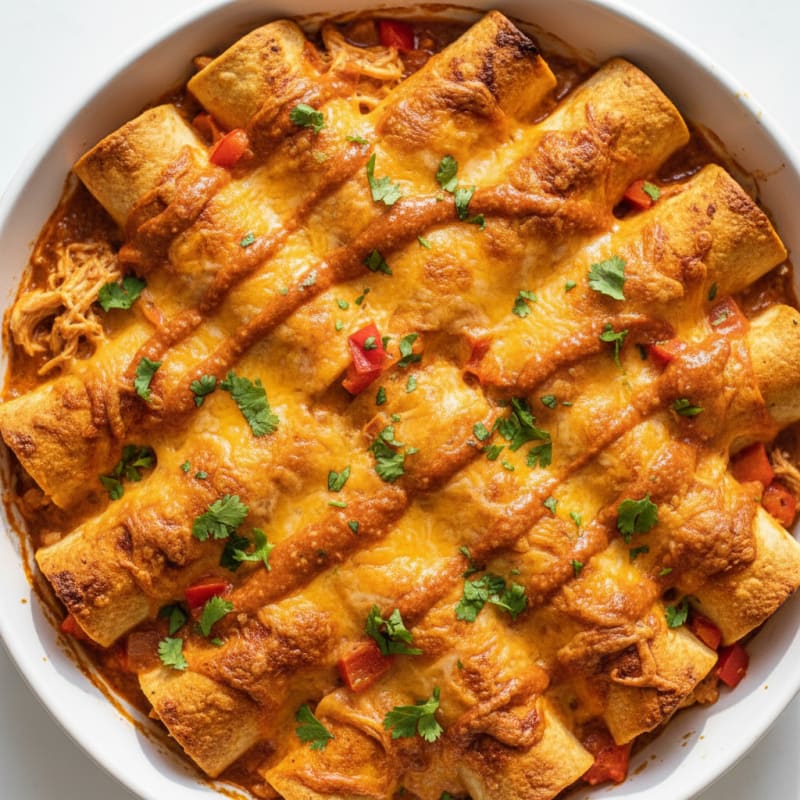 Creamy Chipotle Chicken Enchiladas