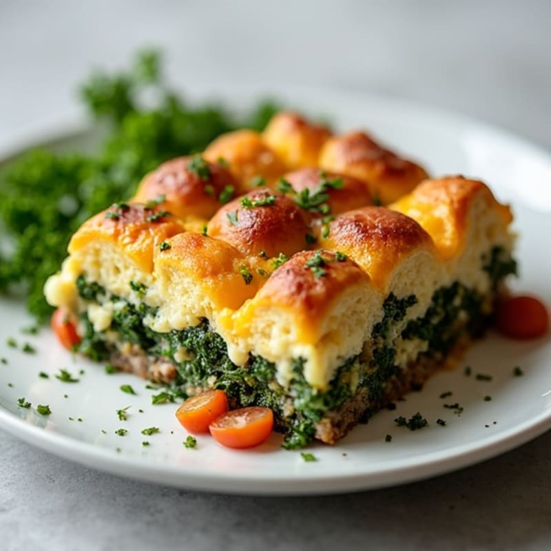 Savory Sausage and Kale Baked Strata