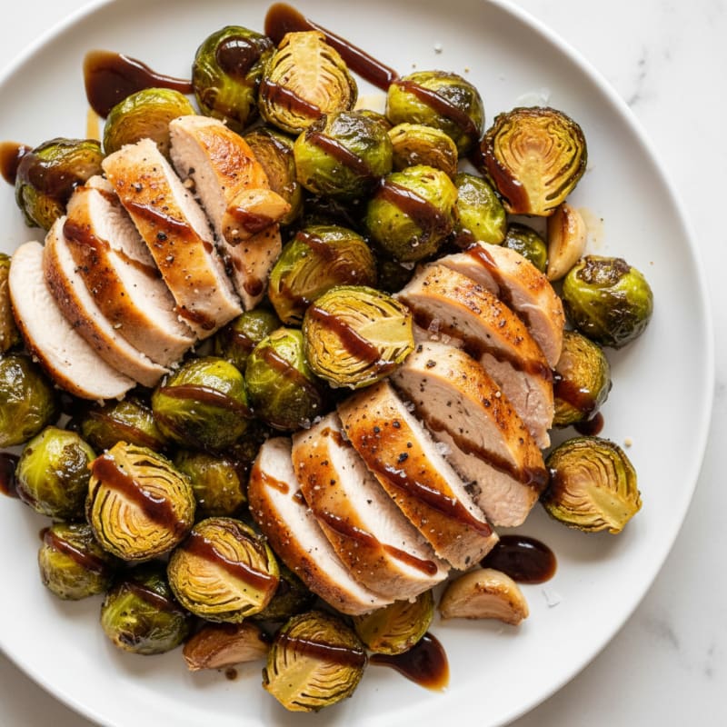 Roasted Brussels Sprouts with Balsamic Glaze