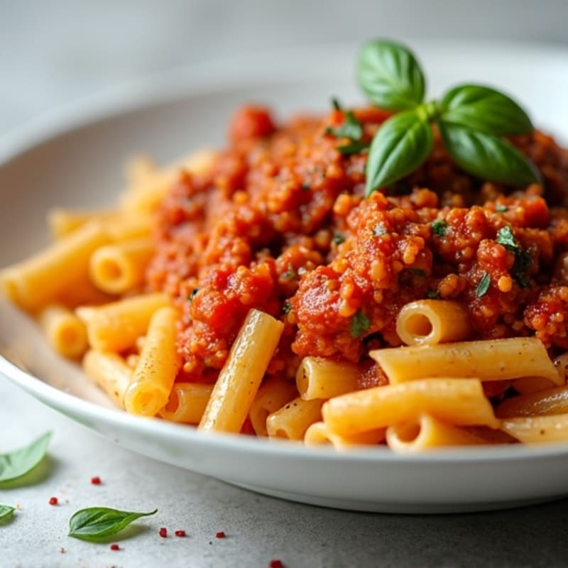 Lean Ground Turkey Protein Pasta with Hearty Tomato Sauce