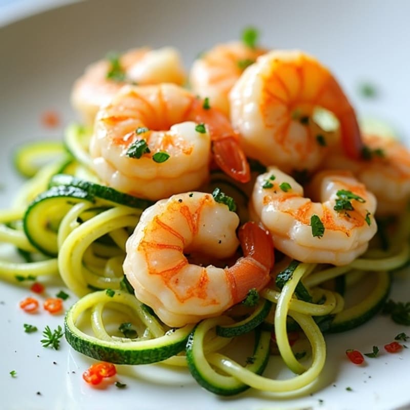 Citrus-Garlic Shrimp with Zucchini Noodles