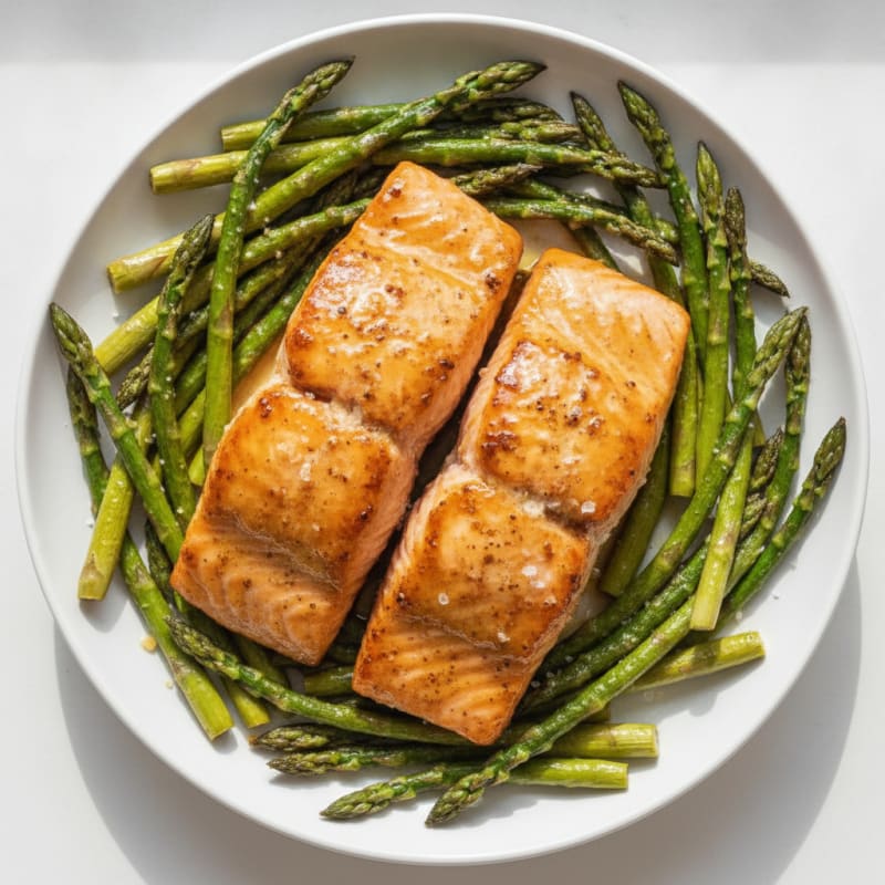 Honey-Glazed Salmon with Roasted Asparagus