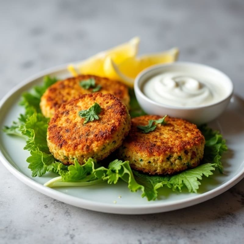 Crispy Baked Falafel with Creamy Tahini