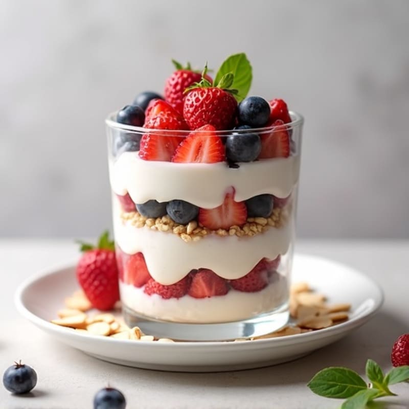 Greek Yogurt Protein Parfait with Berries