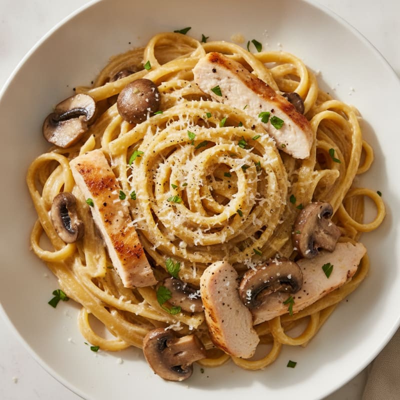Truffle Mushroom Tagliatelle with Parmesan