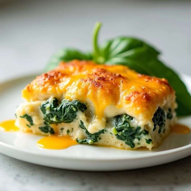Creamy Cheesy Chicken and Spinach Bake