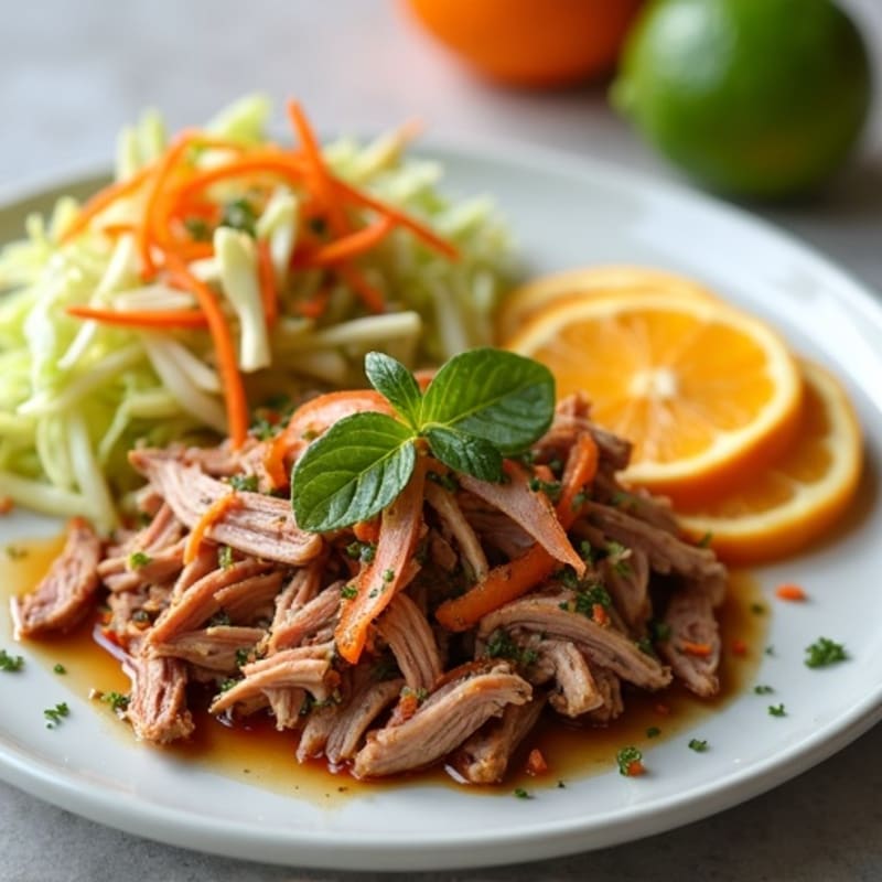 Citrus-Garlic Pulled Pork with Fresh Slaw