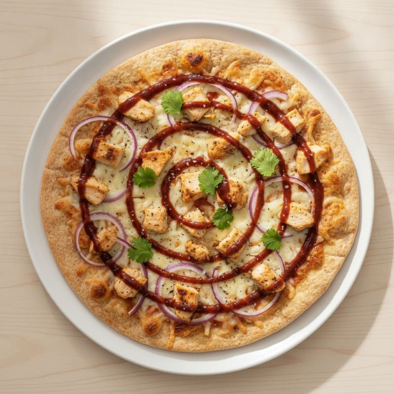High-Protein BBQ Chicken Pizza with Red Onion