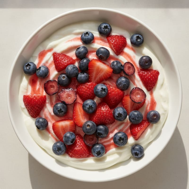 Silky Vanilla Protein Yogurt with Fresh Berries