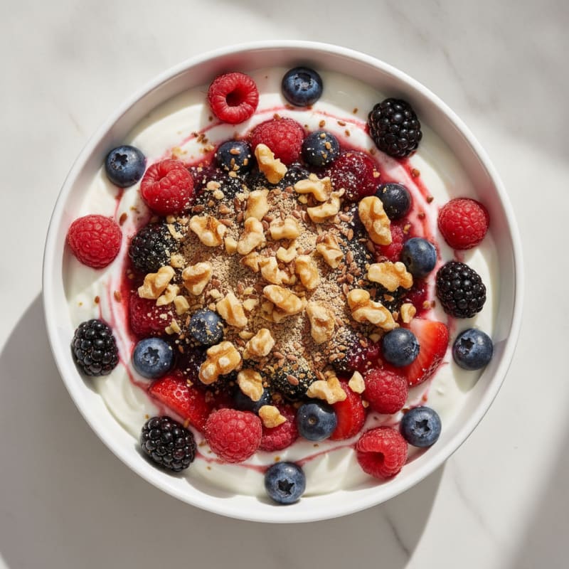 Creamy Greek Yogurt Protein Parfait with Mixed Berries