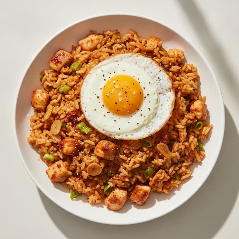 Kimchi Fried Rice with Fried Egg